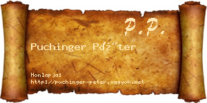 Puchinger Péter névjegykártya