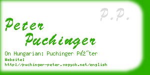 peter puchinger business card